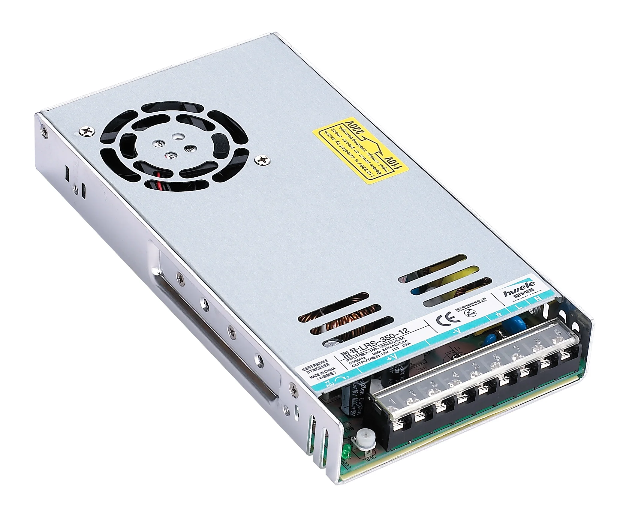 CE ROHS  KC approved Ultra thin CV enclosed type LRS-350-24 350W 24V 14.6A Constant voltage power supply  for Audio amplifiers