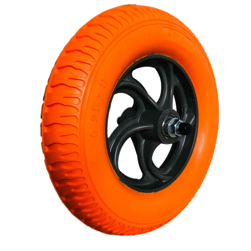 High Quality Flat Free Tire Pu Foam Caster Wheel For Hand Truck Trolley Wheelbarrow Korea Tyre 3.50-5 2.50-4 3.25-8