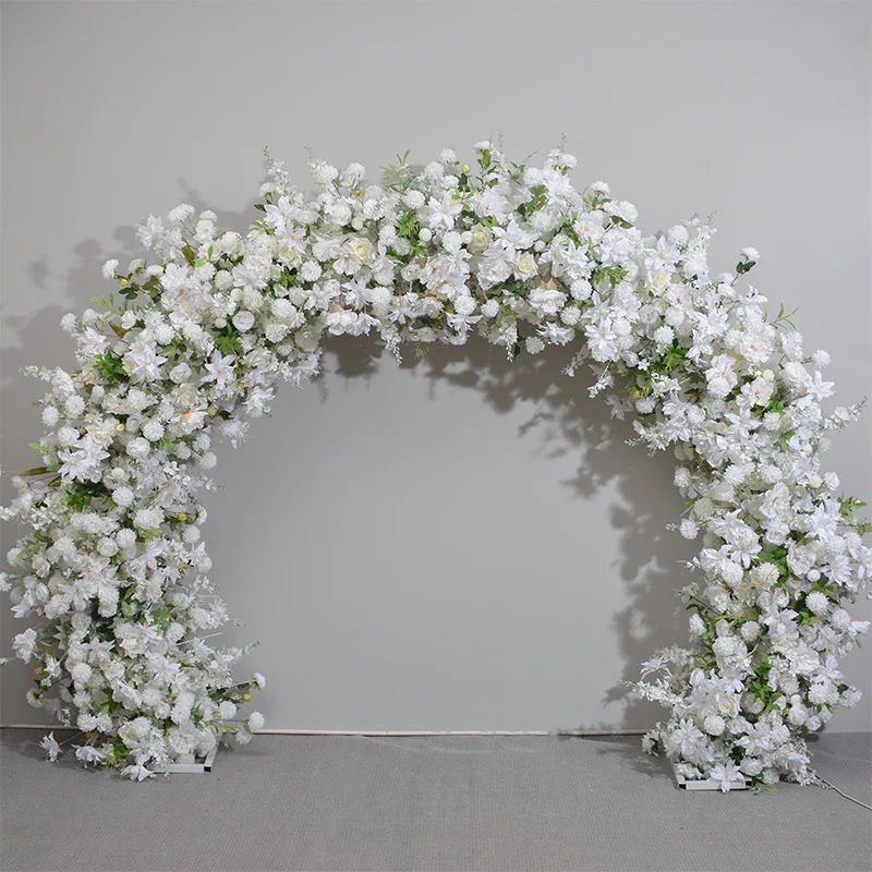GJ-FR007 Factory Direct Wholesale artificial flowers wedding arch flower arrangement morning flower arch for Wedding Decoration
