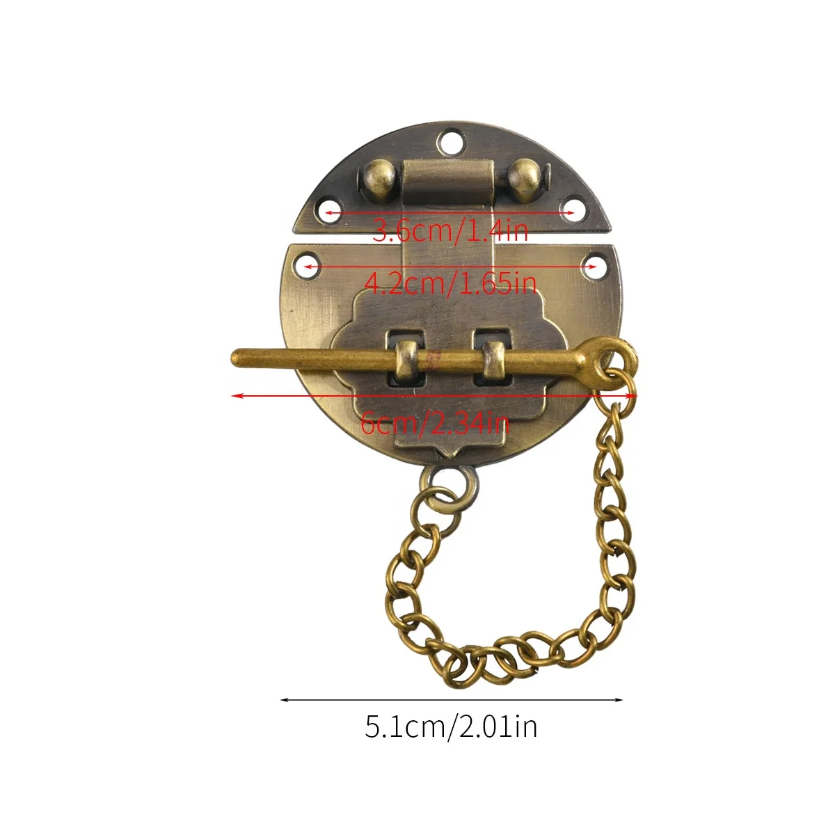 Stylish Zinc Alloy Lock Buckle for Hanging Lockable Iron Sheet Boxes, Gift Boxes, and Wooden Cases - Secure and Versatile