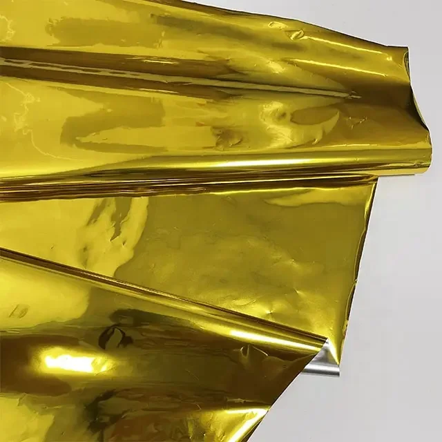 PET 12 microns wet lamination metalized gold film