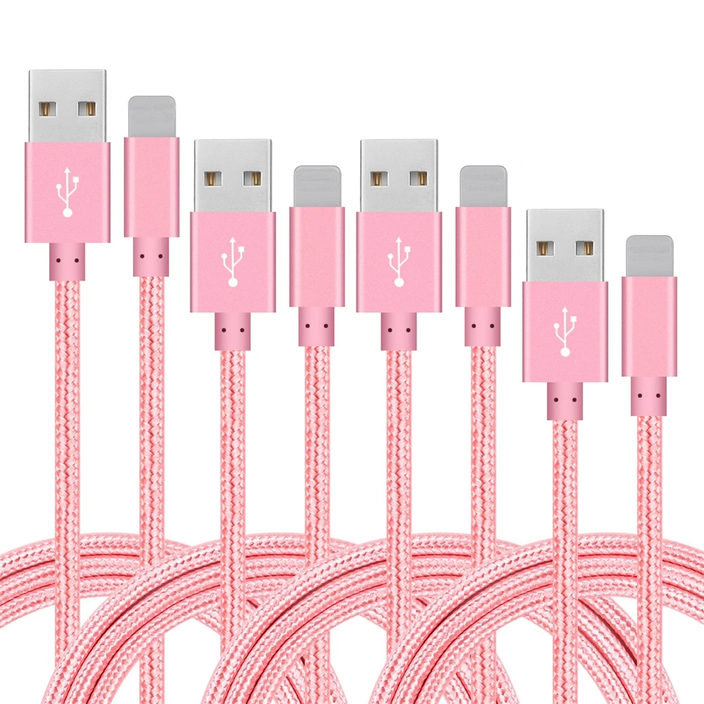 Oem Logo Braided 1m 2m 3m 3ft 6ft 10ft Charger Fast Charging Usb Data Cable For Iphone Cable