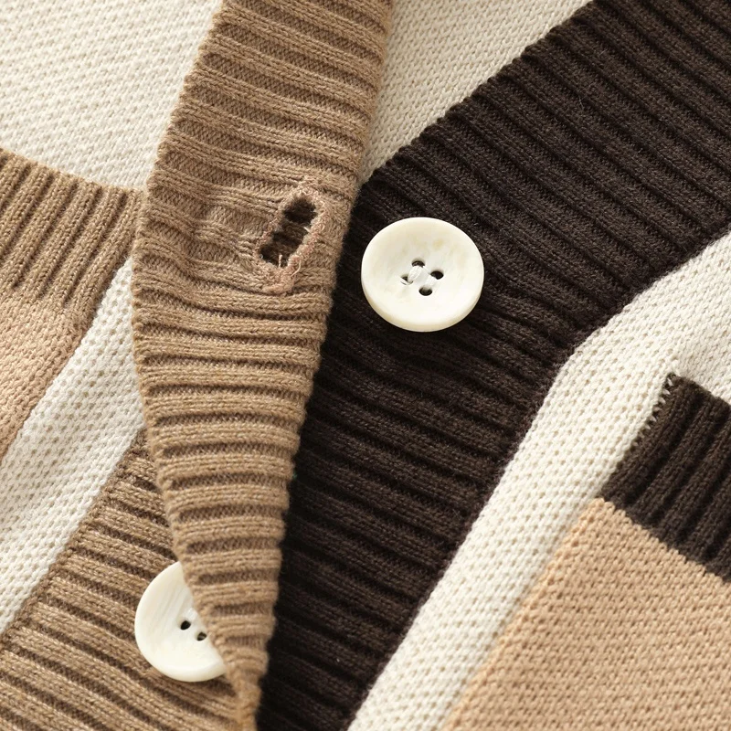 2023 NEW wholesale OEM Anti-pilling cotton baby cardigan blue boy Sweater for Toddler Children