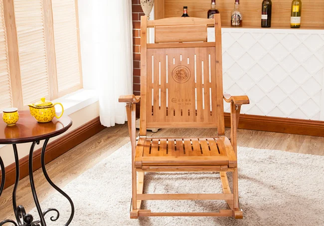 
Wholesale simple design home used foldable recliner comfortable stocked bamboo relaxing chair 