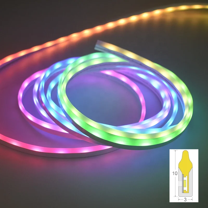 3D channel letter rgb light backlight sign led strip light rgb SIlicone tube waterproof rgb pixel led light