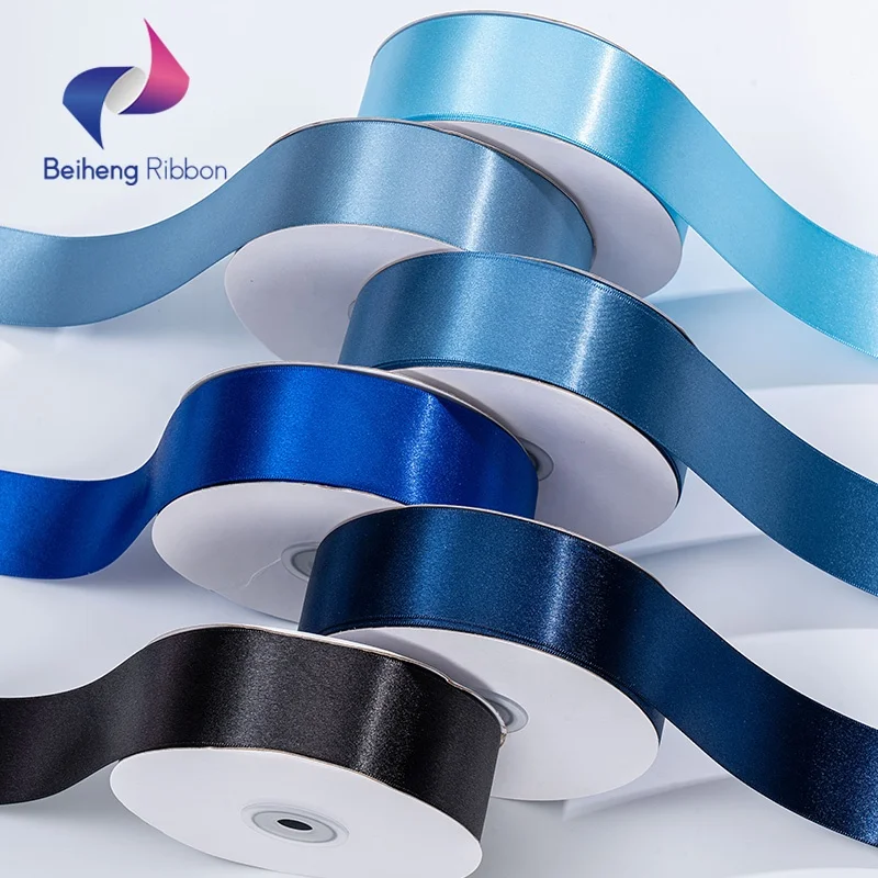 Custom ribbons satin ployster plain ribbon silk satin printed custom eco friendly ribbon