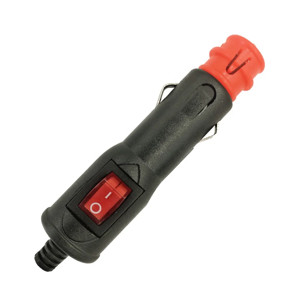 MX 12V Male Car Cigarette Lighter on/off Cable Plug with Switch and Signal Light