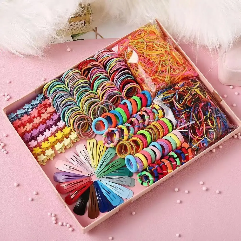 Factory Wholesale Rubber Band Combination Set Bulk Children Hair Accessories Set For Girl Gift