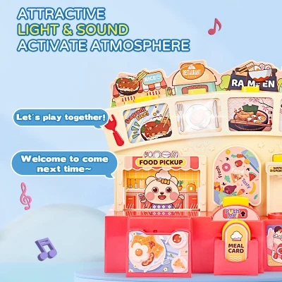 2024 Kids new role playing food restaurant toys fun play house simulate buffet counter restaurant toys
