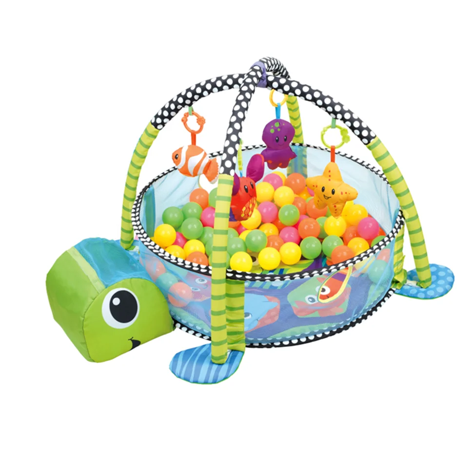 
amazon hot sale activity infants educational baby activity mat gym baby play mat with fence Free 30 ocean ball 
