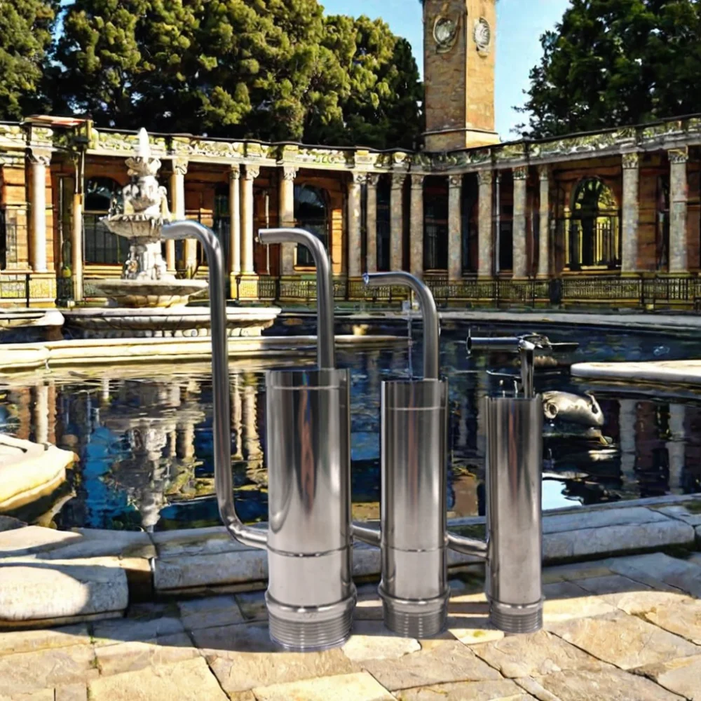 OEM ODM Factory Stainless Steel Bubble Fountain Nozzle for Swimming Pools Featuring a Beautiful Stone Garden