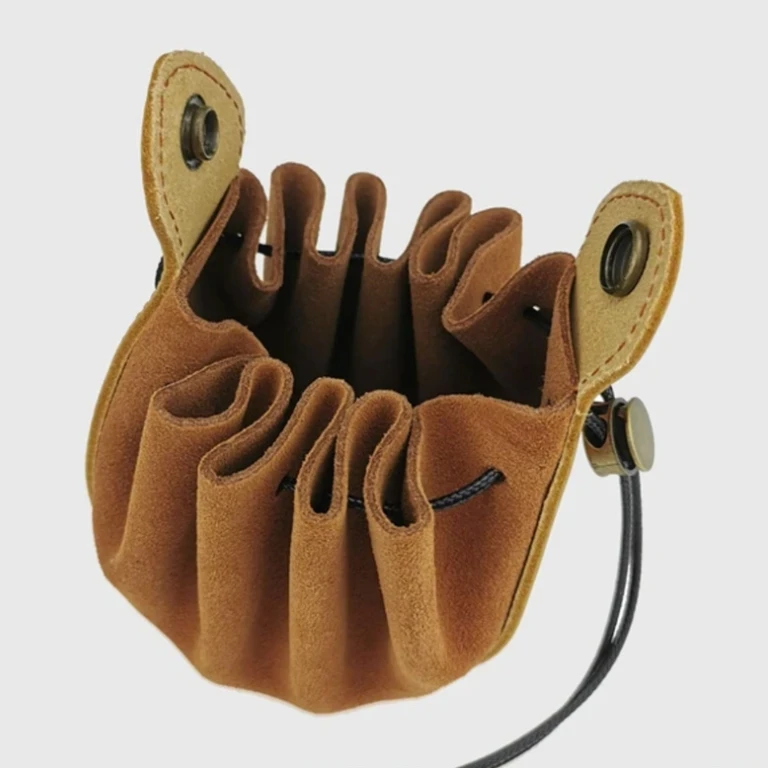 Highly Durable PU Leather Dice Pouch Drawstring Bag Folding Key Coin Dice Storage bag