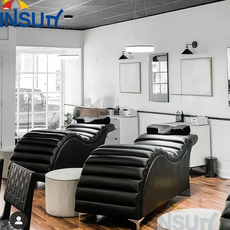 Insun Modern Luxury Salon Furniture Black Eyelash Table  Facial Spa Bed Beauty Salon Lash Bed