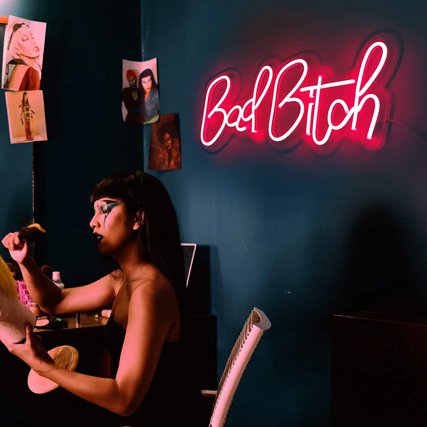 Custom Led Sign Sexy Lady Neon Light Bar Sign Hot Bad Bitch Beauty Pink Night Light Bar Nightclub Advertising Sign Led Neon