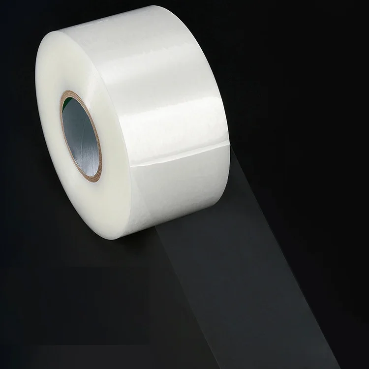Factory supply clear BOPP jumbo roll cold lamination film transparent sticker for label lamination