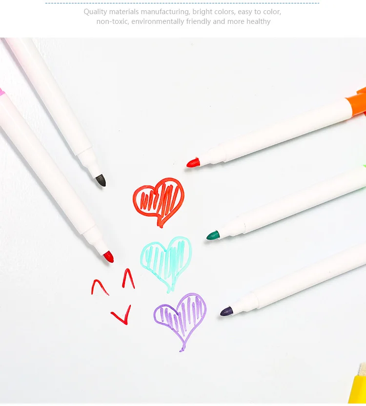 Mini Small Erasable Whiteboard Marker with Magnetic Eraser Cap