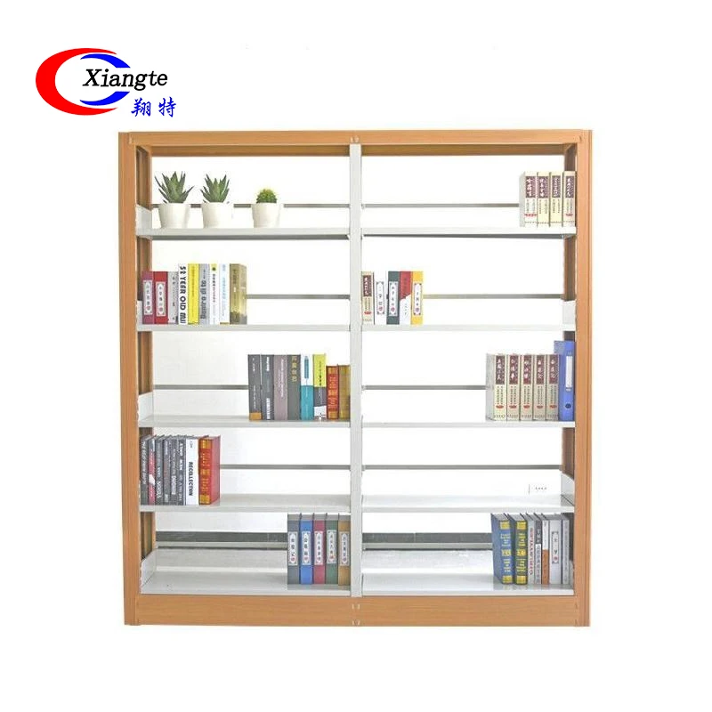 
Hot Item Heavy Duty Wood And Metal Library Wooden Steel Simple Dustproof Bookshelf 