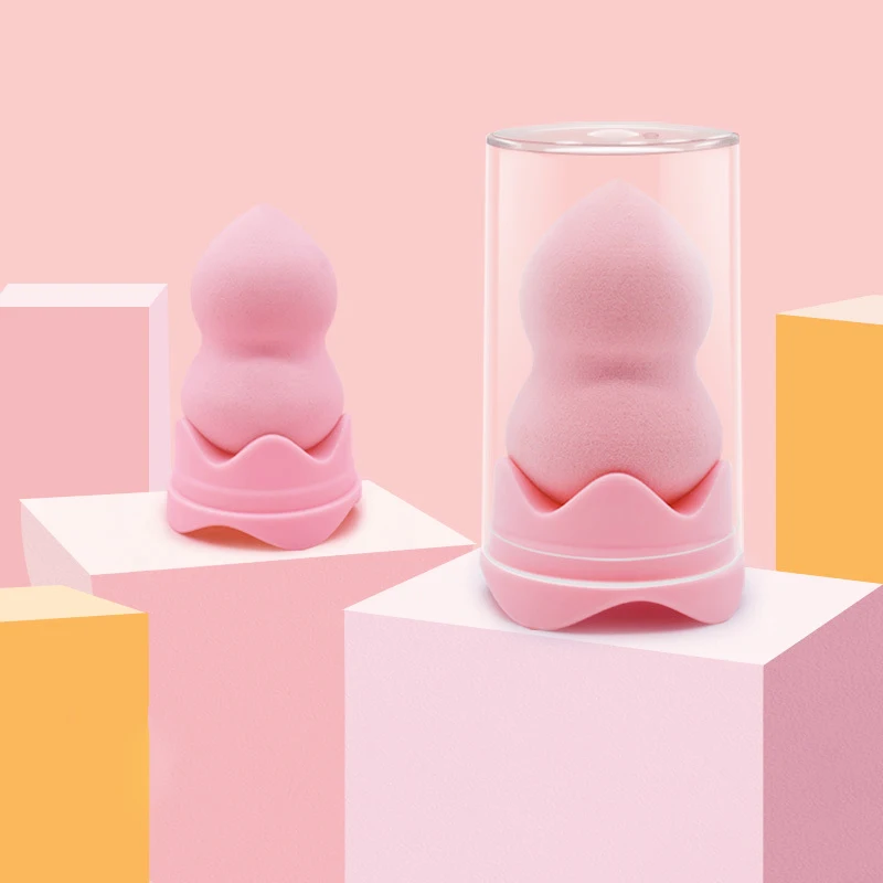
Flower Shape Makeup Sponge Holder Case Container Storage Case New Arrival Hot Selling Double Makeup Sponge Holder 