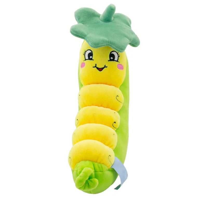 Promotional Wholesale custom cheap creative lovely soft Green Worm insect stuffed and plush toy
