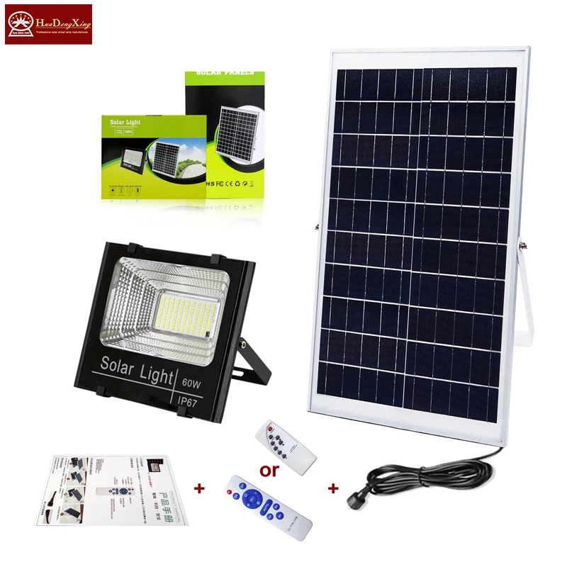 Wholesale 100W LED Solar Flood Lights Waterproof Outdoor Aluminium Sensor Monitor 25-300 Watt Solar Energy Lighting