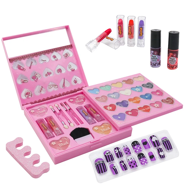 Custom Girl makeup kit cosmetics kid makeup set toys High Quality Box Make Up Set Toy For Girl