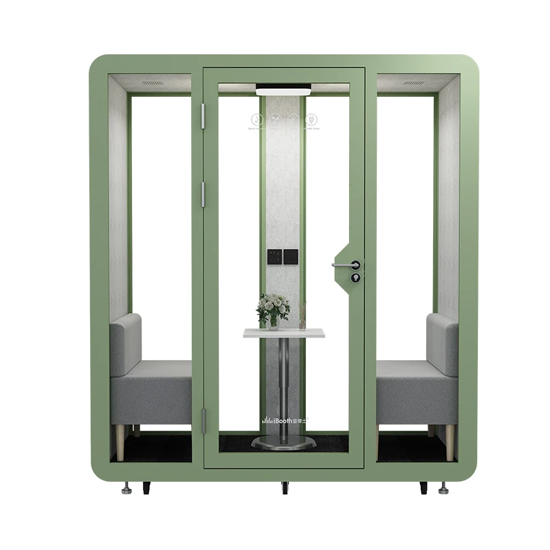 Working remotely soundproof booth studio box customized soundproof meeting pod large size soundproof conference room dividers