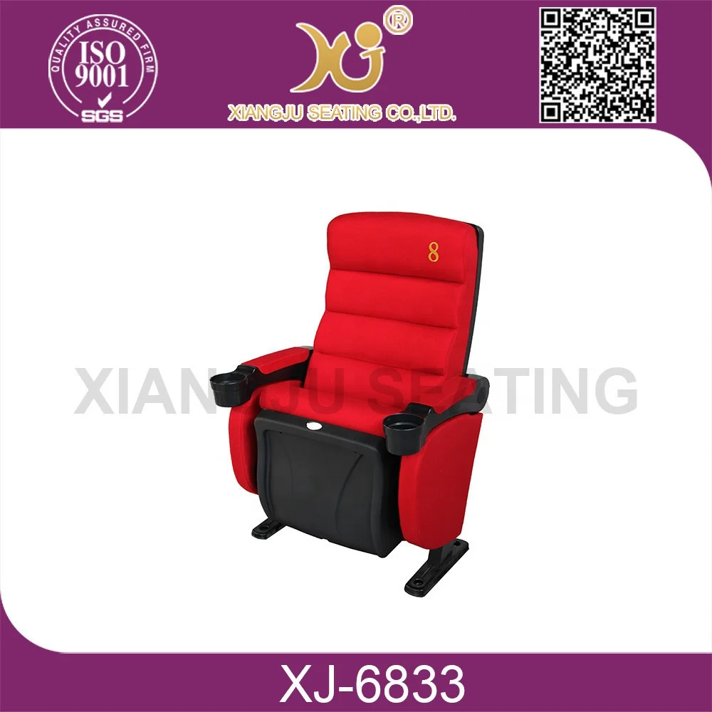 XJ-6833 Fixed Seat Pushing Back Cinema Chair Cinema Theatre Seating for Sale