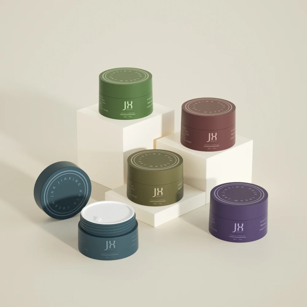 Wholesale 5 10 15 30 50 ml round matte custom empty lip balm eye cream container frosted cosmetic jar with lid