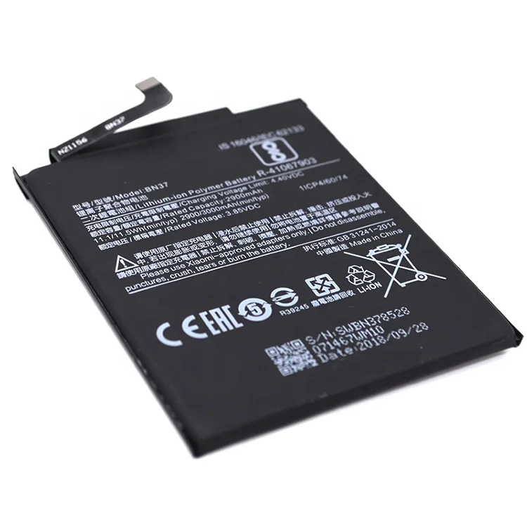 
China Factory Phone Li-ion Battery 3.8v 3000mAh BN37 For Redmi 6/6A 