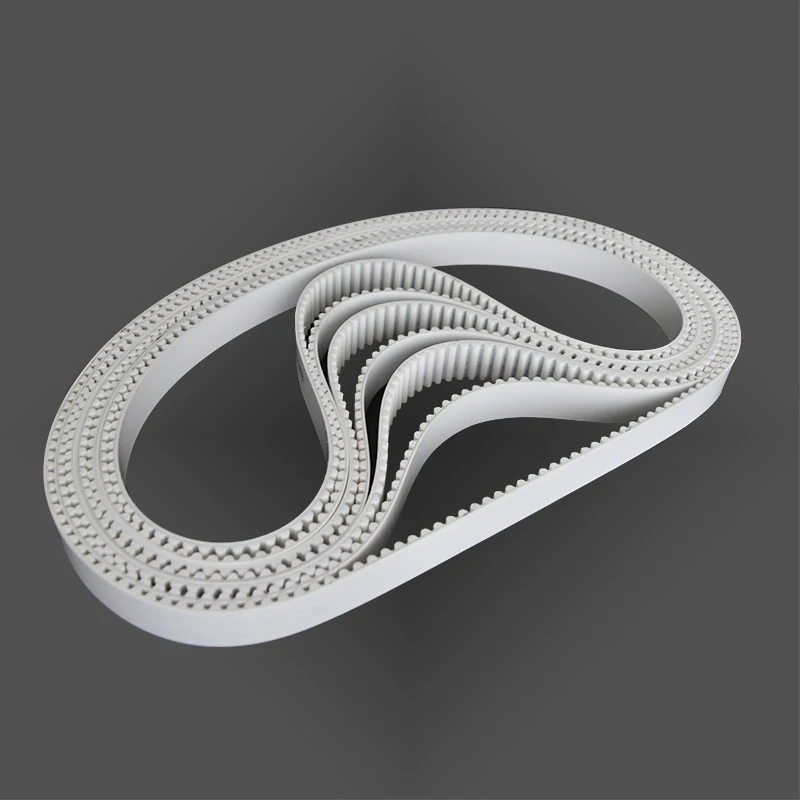 Wholesale hard-wearing 8M white PU timing belt industry engine timing belts
