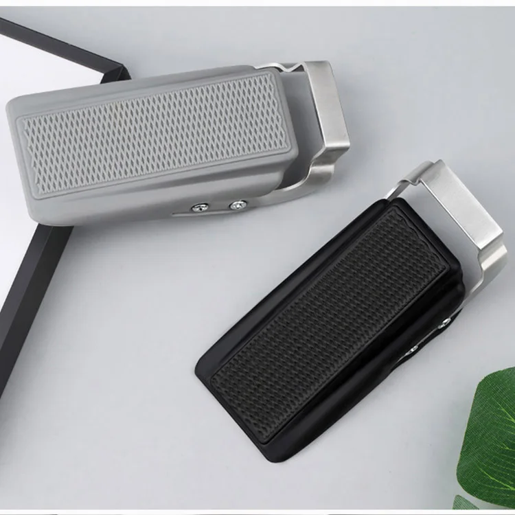 Wedge Security Door Stops with Door Holder Heavy Duty Gray Rubber Door Stoppers Works On All Floor Types