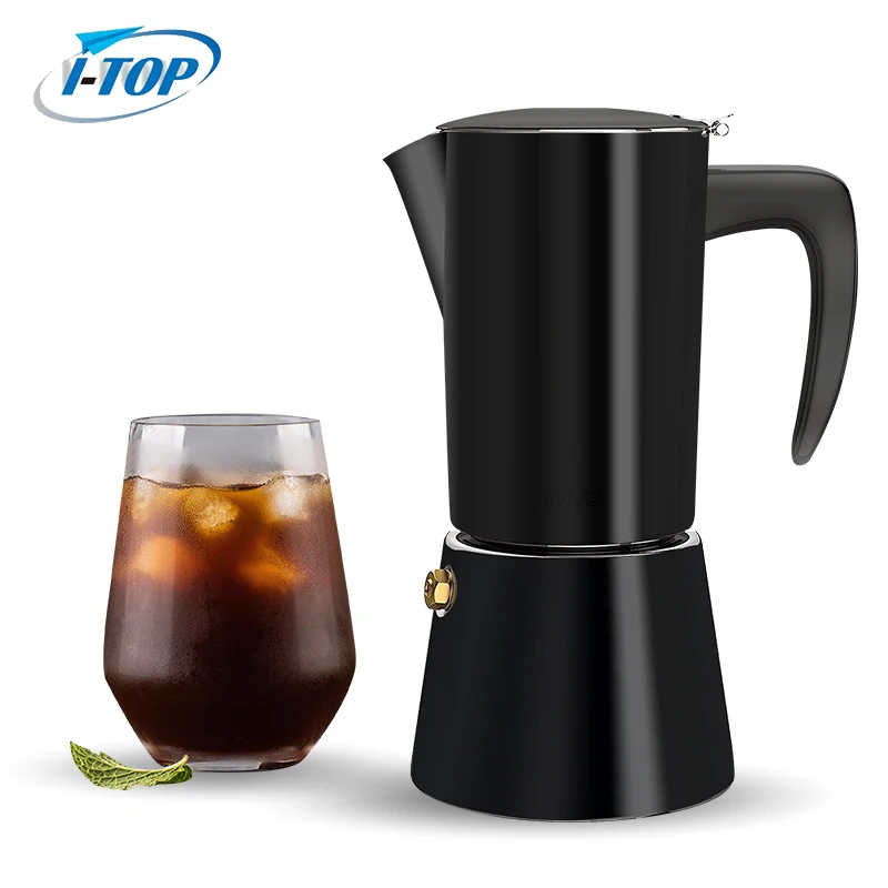 Customize Stovetop Espresso Maker Moka Coffee Pots Italian Expresso Greca Stove Top Aluminium Moka Pot Coffee Maker