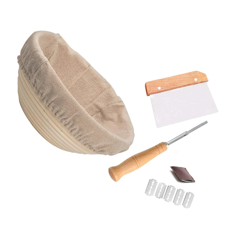 baguette bread liner gift set restaurant design inserts bulk rattan cloth wicker sourdough cleaning brush proofing basket