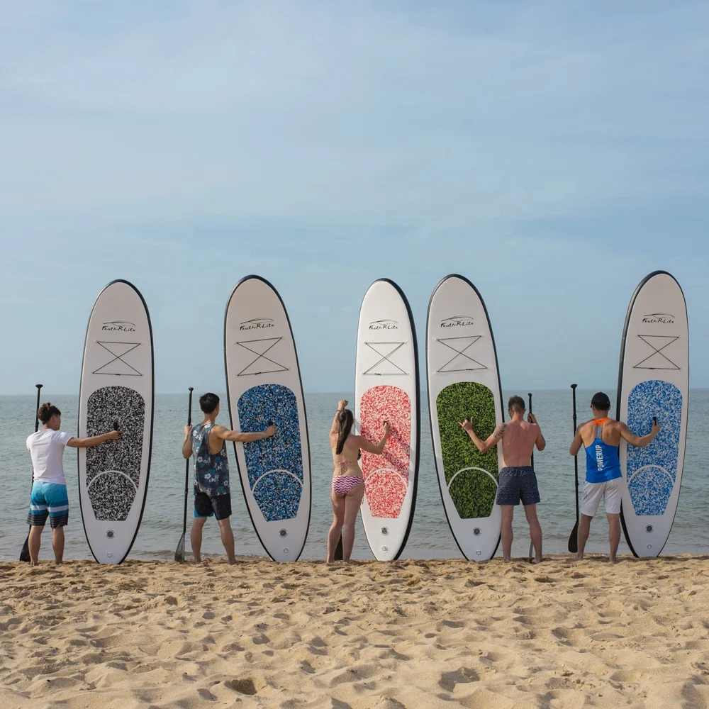 FUNWATER Free Shipping clear stand up paddle board hard buy surfboard inflatable board transparent surf water sport seat for sup