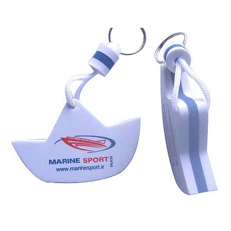 custom shaped floating boat EVA foam keychains with printed logo