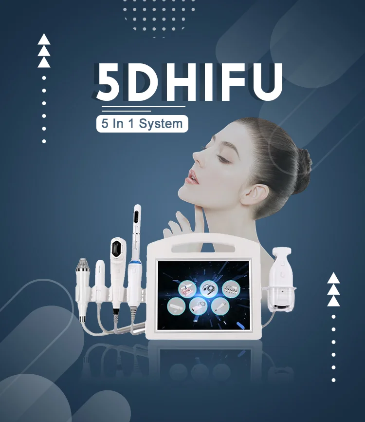 5 в 1 портативный 4d Hifu Корея Vmax глаз/Высокий ворот/Лифтинг лица Уход за кожей тела уменьшая 3d машина для домашнего использования подтягивания стенок