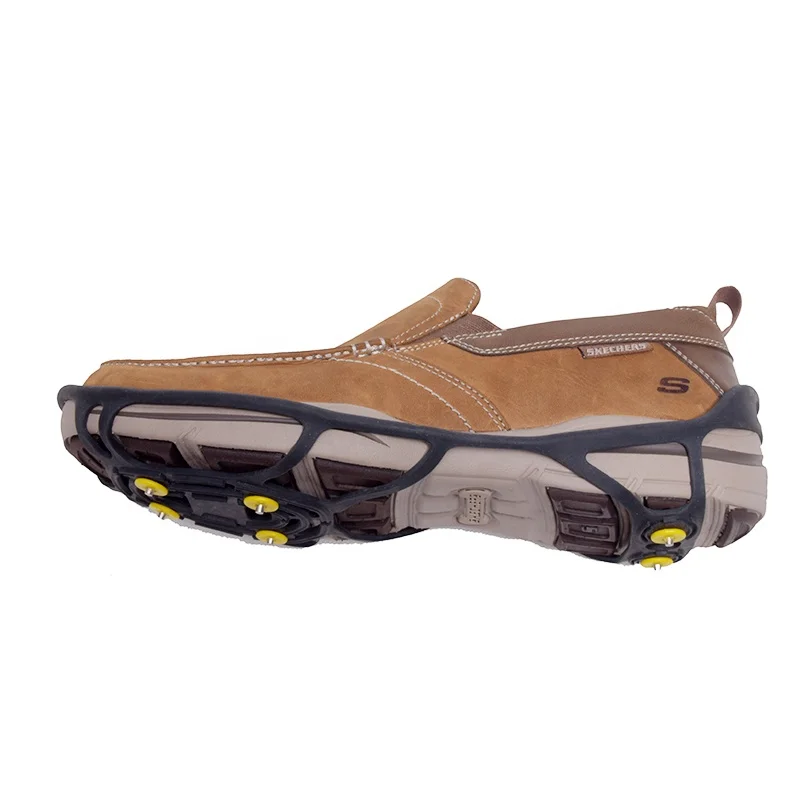 Support Customized Personal Logo TPR silicone anti slip ice crampons grippers  for shoes