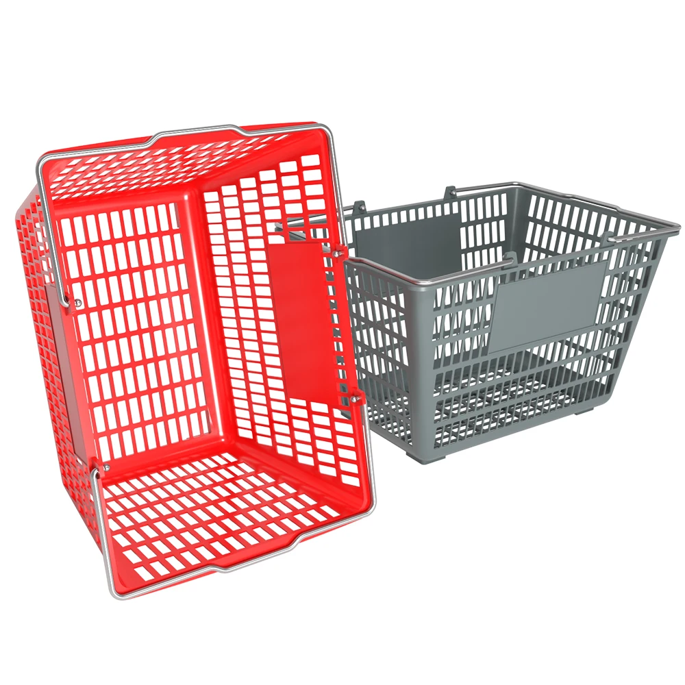 supermarket basket plastic basket with handle