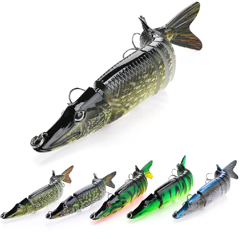 wholesale 12inch big  fish lures hard multi jointed fishing lure swim baits for saltwater