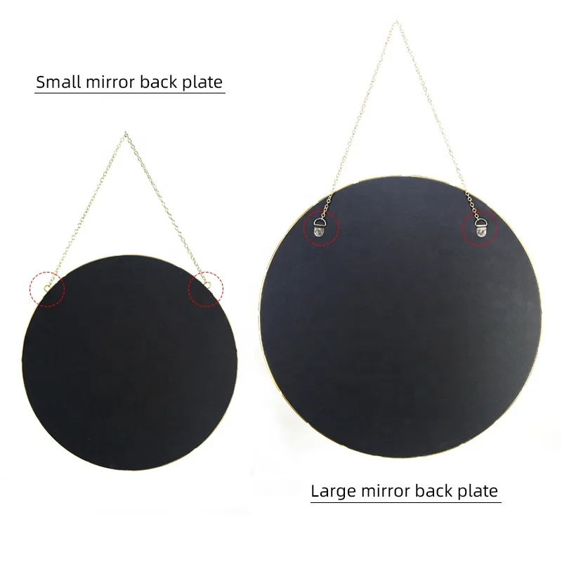 tray  frame custom decorative mirror wall mirror Black Metal Oval Wall Mirror