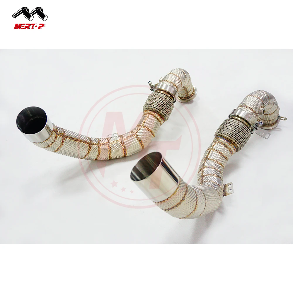  Mertop Racing ss304 Catless s63 Downpipe с тепловым экраном для M5 F90 M8 F91/F92/F93 2017