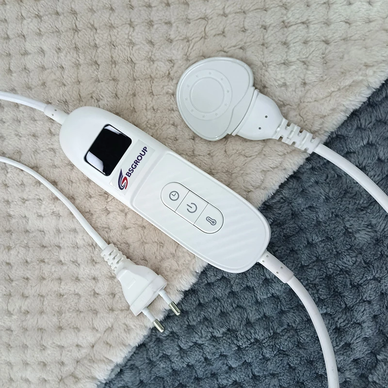BSgroup Wholesale 180*130cm 200VSunbright High Quality  Electric Blanket with Euro Plug