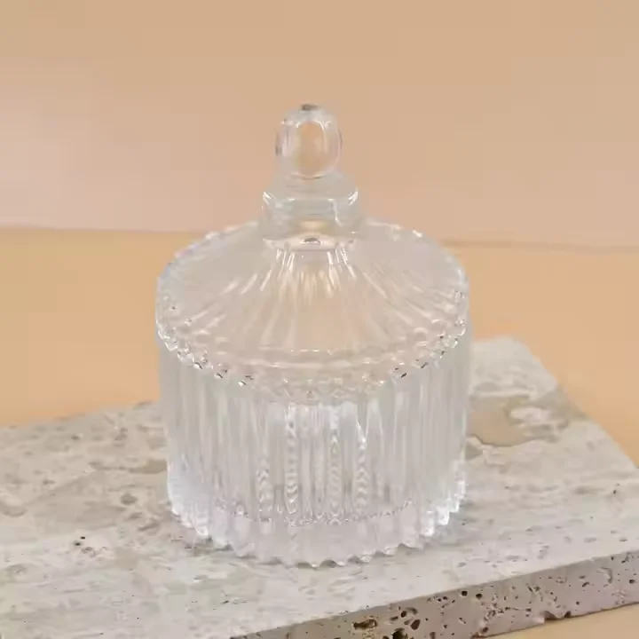 Food Storage Crystal Sugar Glass Bowl  Wedding Decor Clear Empty Paste Sugar Cookie Easter Candy Jars