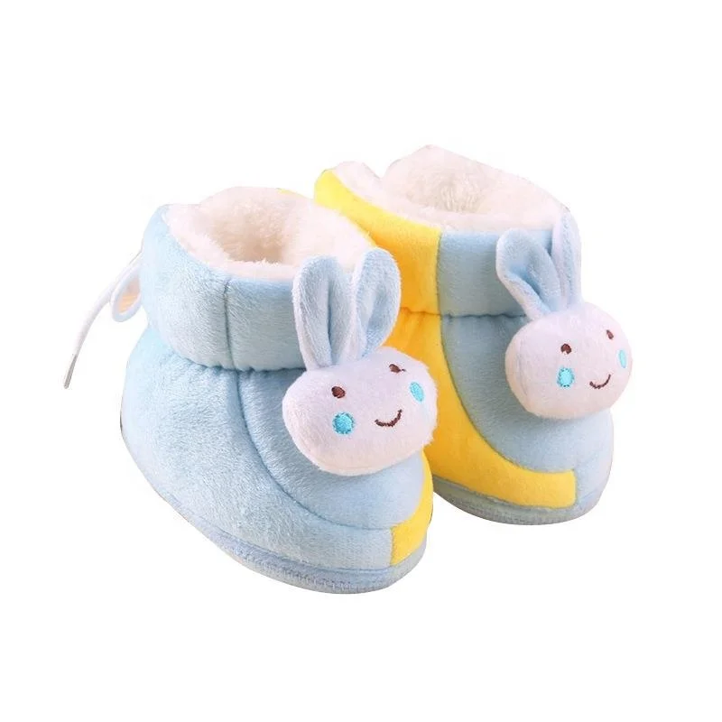 Baby walking shoes  soft baby booties winter plush style thickening warm shoes crochet baby shoes