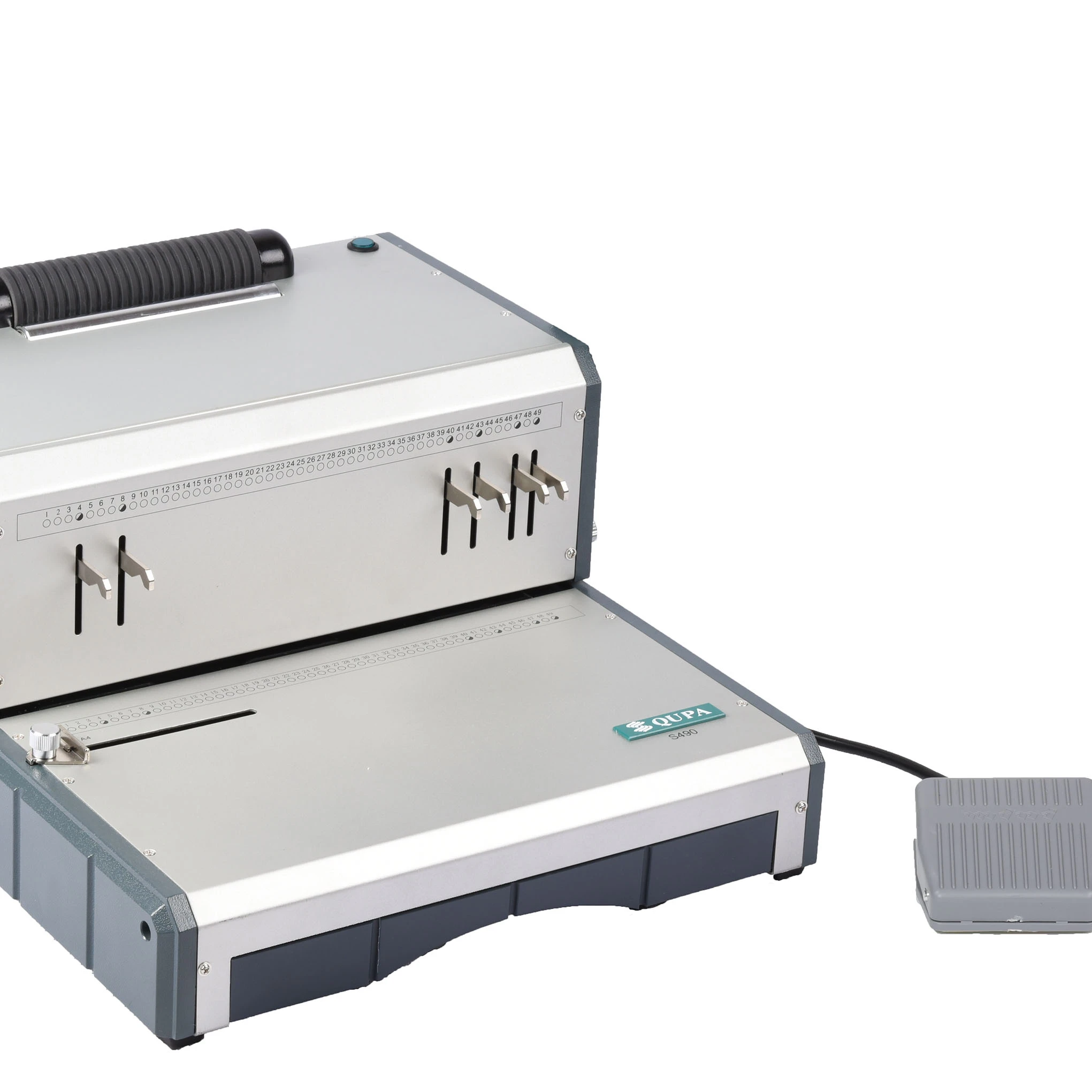 Электрическая спиральная переплетная машина 4:1 пластиковая рулонная для переплета книг 49 отверстий металлическая