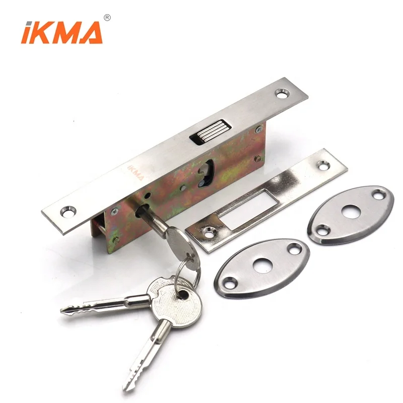 Stainless steel panel latch mortise entry door lock dead bolt security mortise  door locks with key