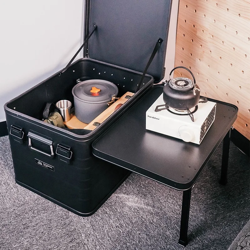 ROCKBROOK Wholesale Price 84L Khaki Aluminum Storage Box Small Portable Picnic Beer Can Waterproof Material Ice Insulated Cooler