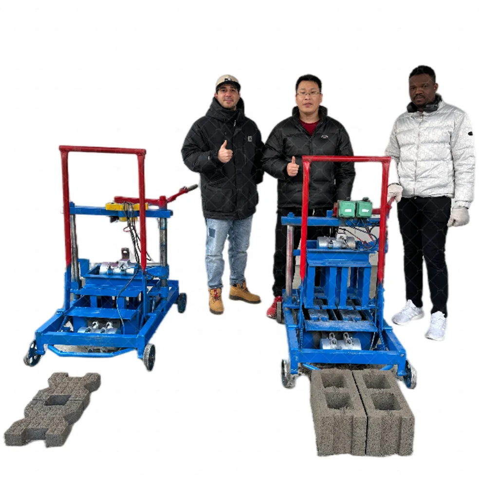BR2-45 ручная Мобильная машина для производства цементных блоков, оборудование для производства бетонных полых кирпичей