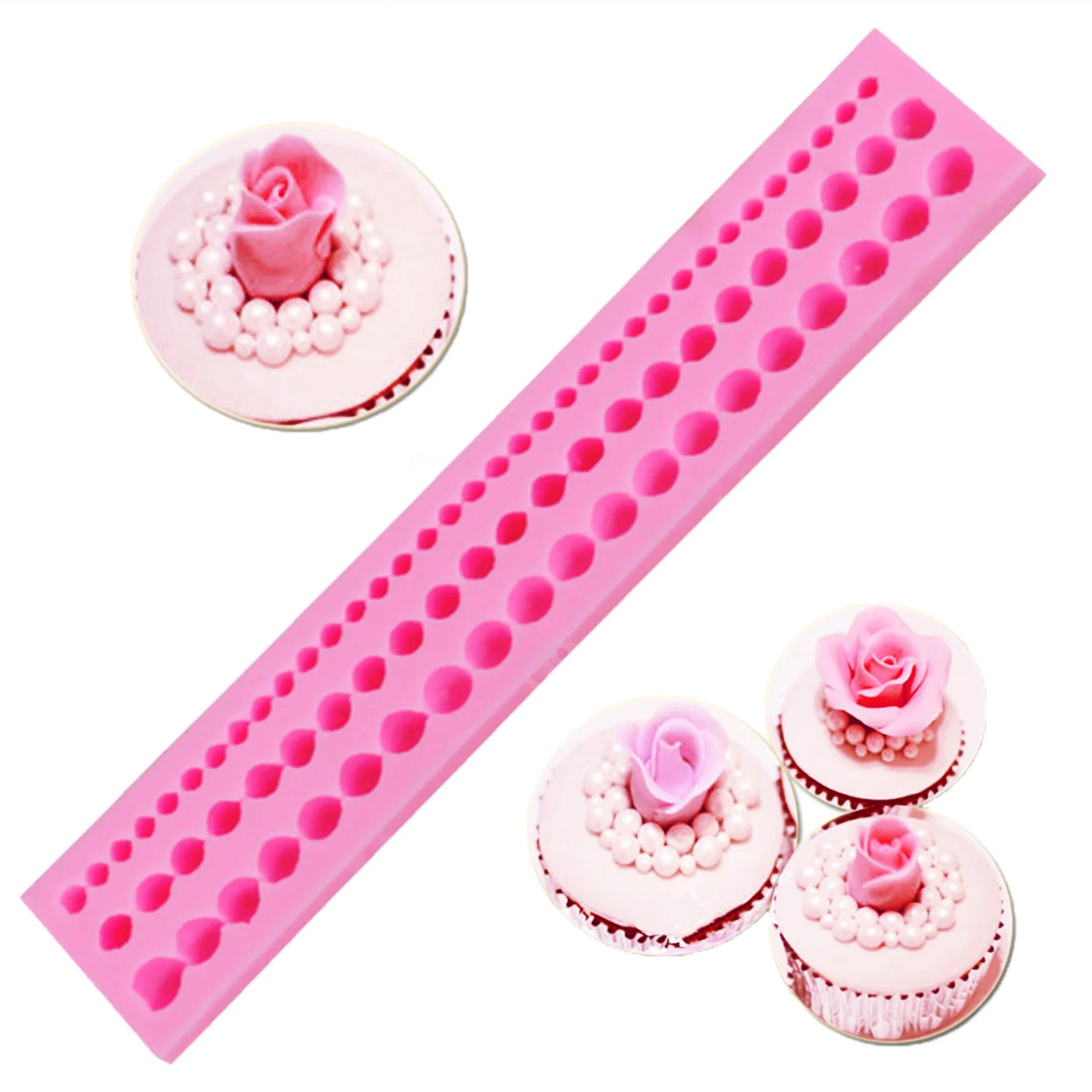Early Riser DIY baking large original long pearl shape fondant chocolate clay cake silicone mold