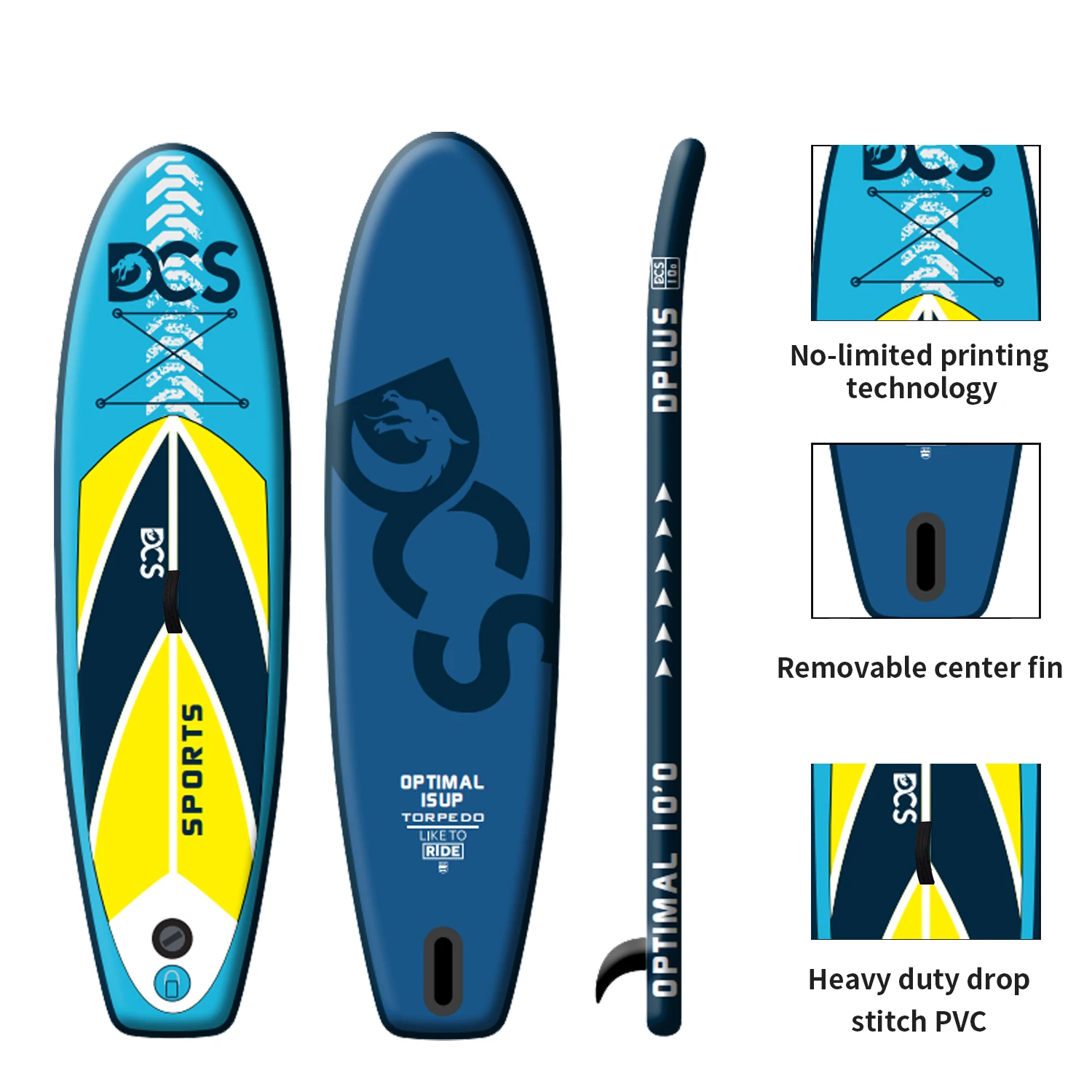 Sup Paddleboard желто-голубой китайский завод готовый к отправке дропшиппинг оптимальный